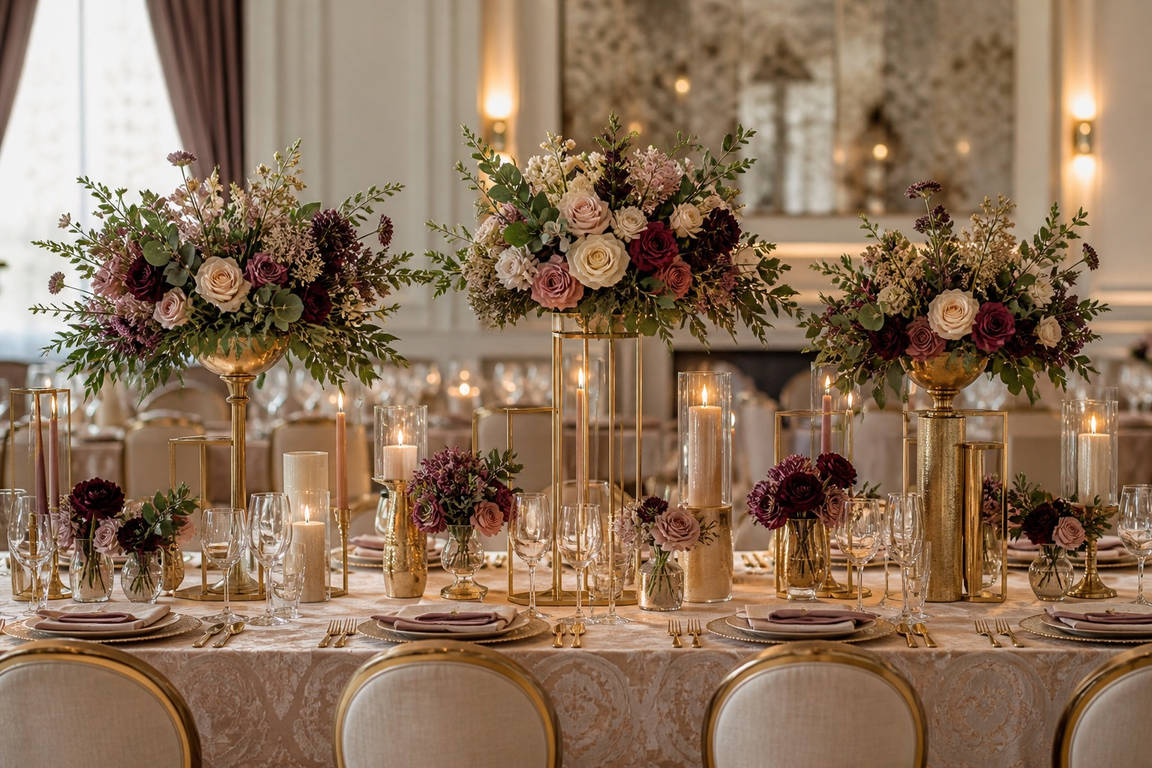 Floral, candle, and sculptural centerpieces for Greater Houston events