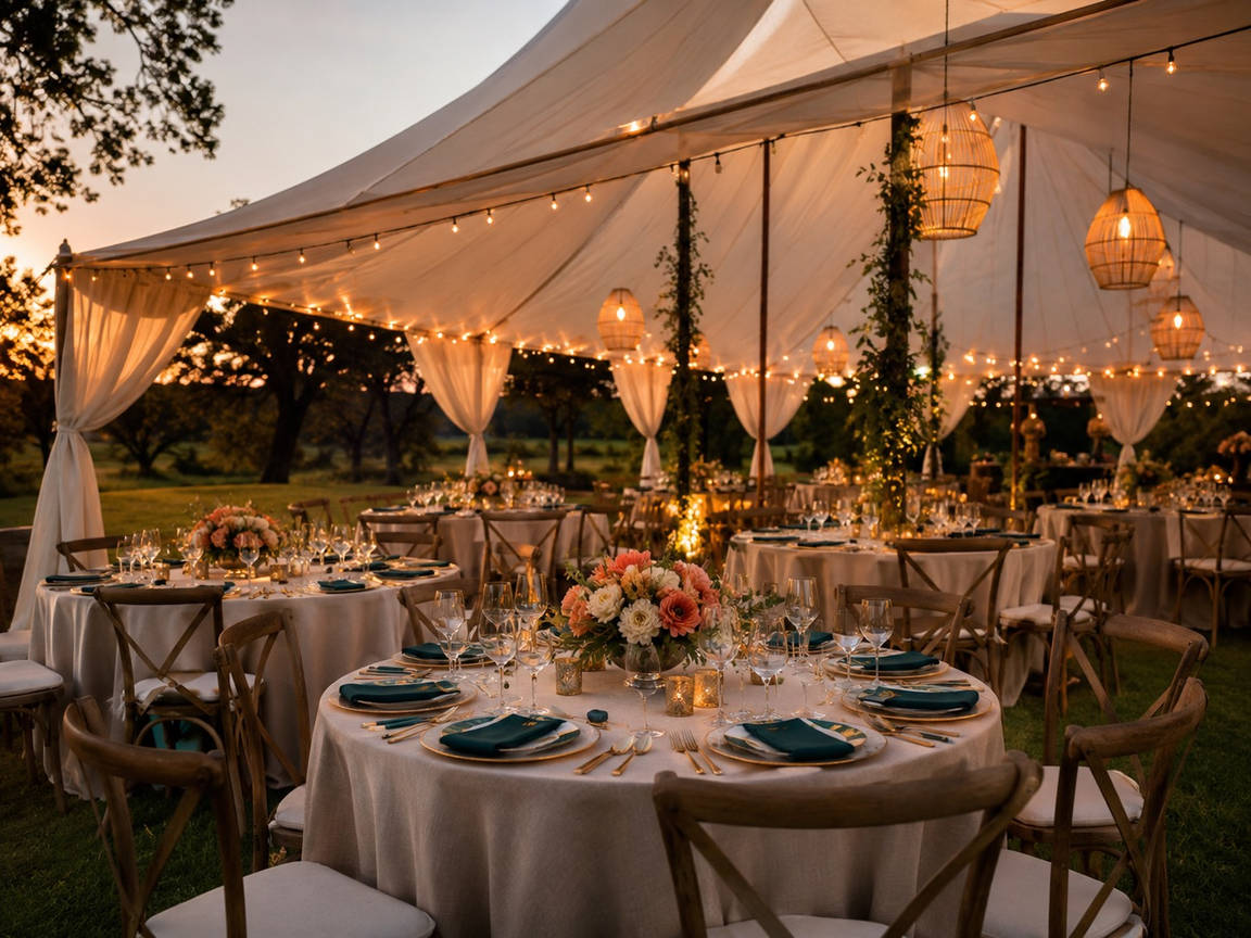 Tent setup for community event in Rosenberg, representative Greater Houston styling inspiration